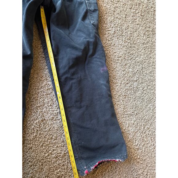 Vintage Carhartt Faded Navy Blue Bloody Guts Insulated 40x34 Distressed Overalls - Picture 9 of 9
